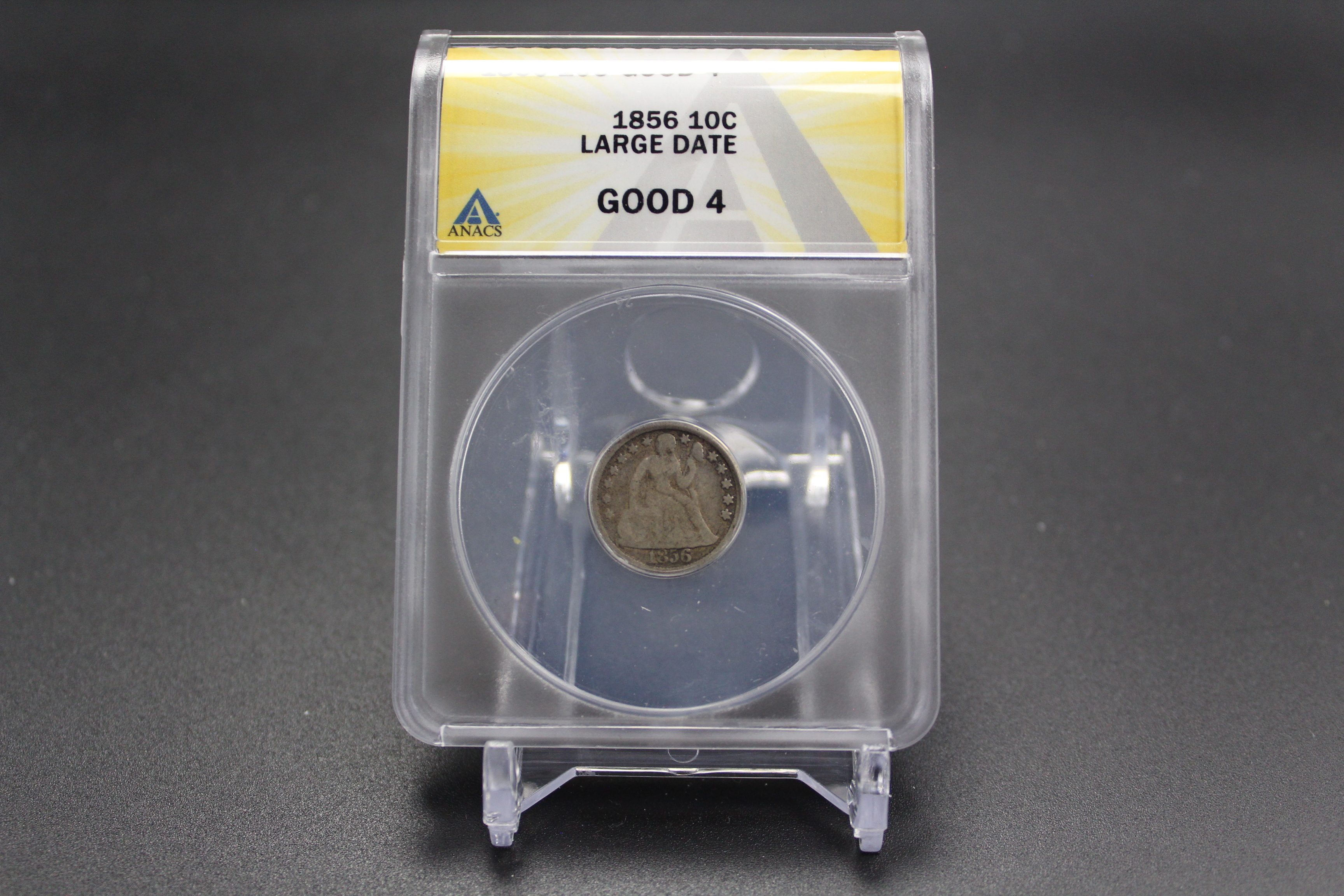 1856 Seated Liberty Dime Large Date ANACS G-04