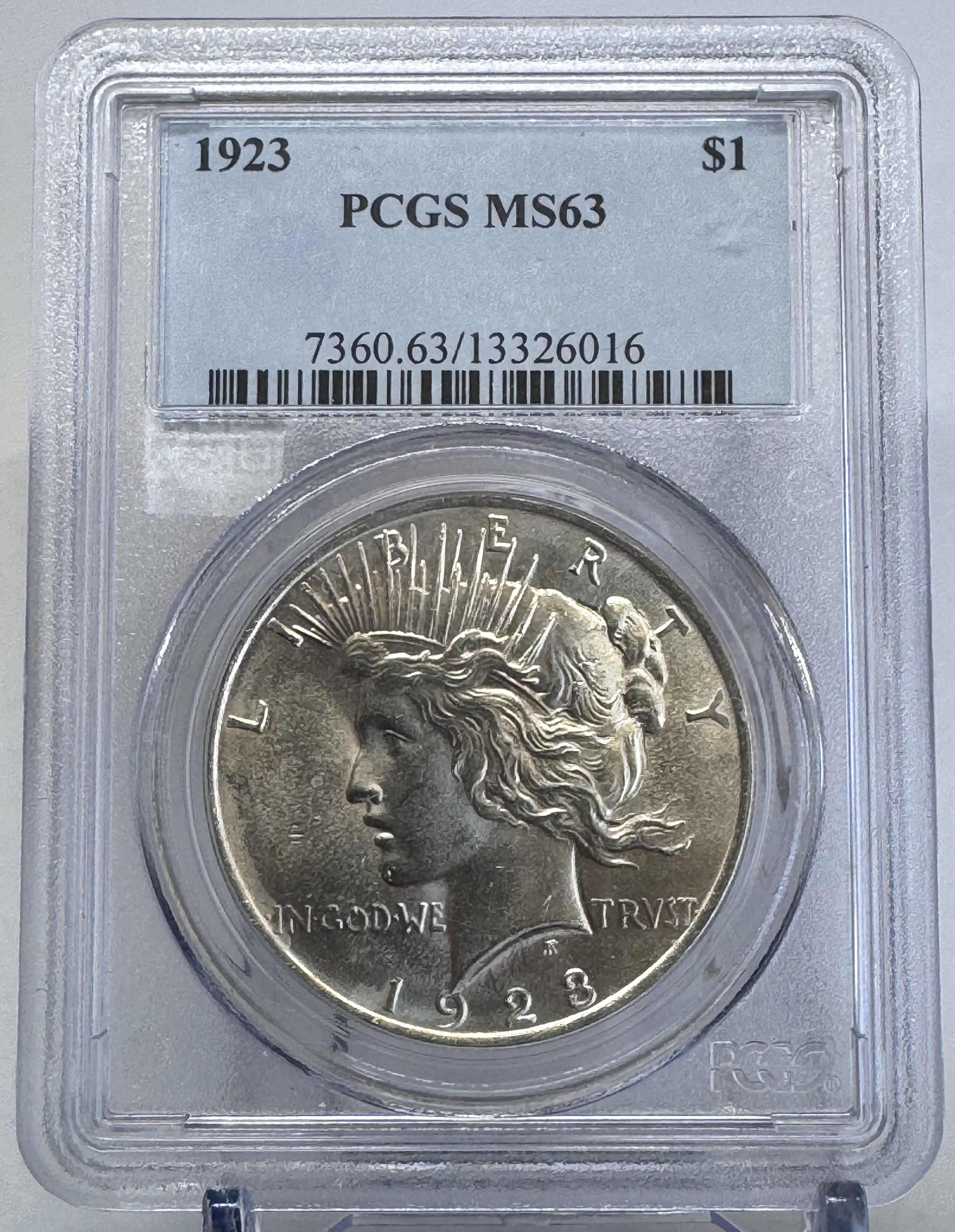 1923 Peace Silver Dollar PCGS MS-63