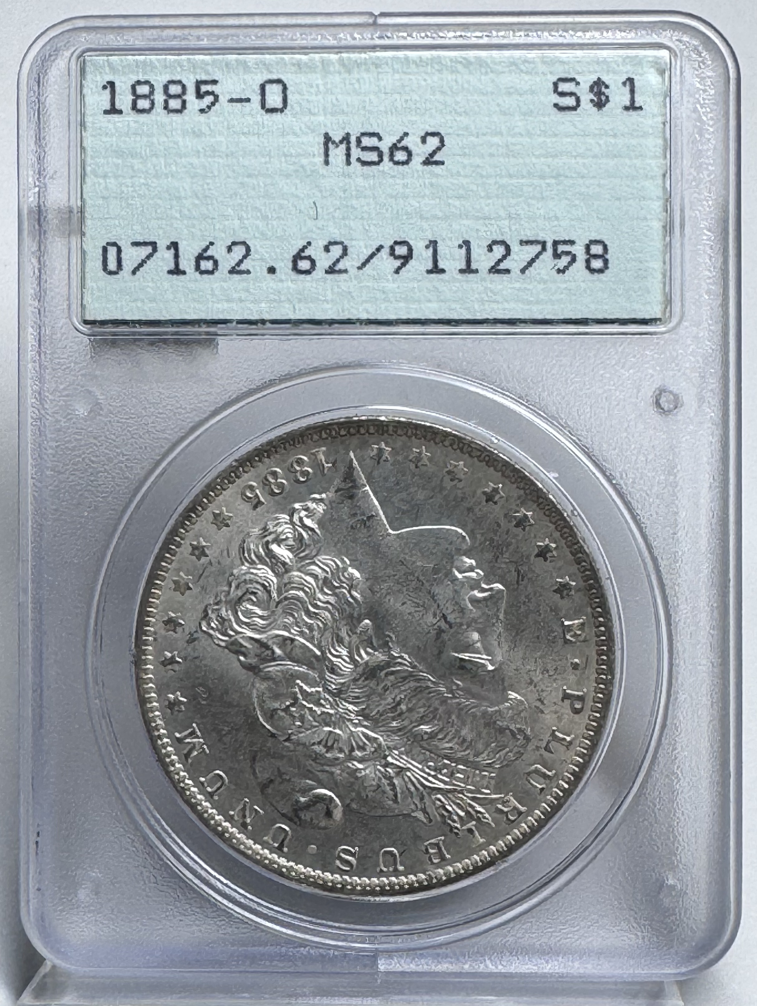 1885-O Morgan Silver Dollar PCGS MS-62 OGH 1st Gen